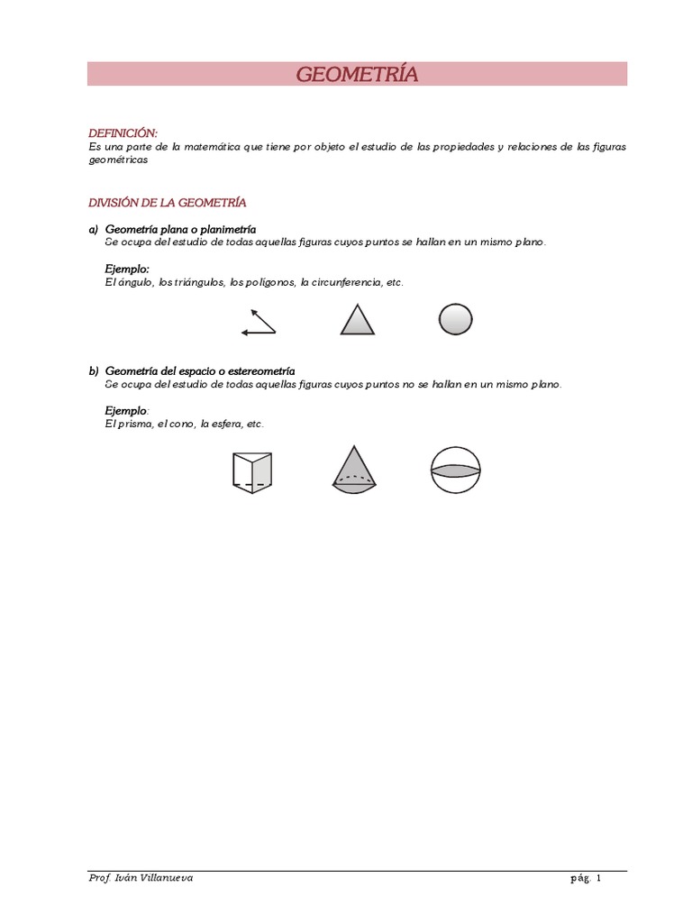 Geometría para 2º de Secundaria | PDF | Geometria plana) | Geometría