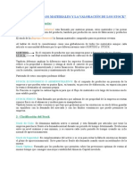 Los Costes de Los Materiales y La Valoración de Los Stock