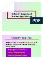 Colligative Properties of Nonelectrolyte Solutions