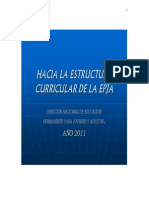 Hacia La Estructura Curricular de La EPJA