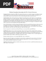 Download Colorado Statesman Political Journalism Internship_ PAID by DUMediaFilmJourn SN255339783 doc pdf
