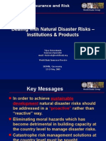 2.dealing With Natural Disaster Risks - Institutions & Products