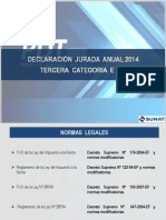Declaracion Jurada Anual 2014 Tercera Categoria