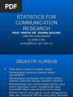 Statistics For Communication Research