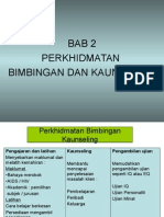 2 Perkhidmatan Bimbingan Dan Kaunseling