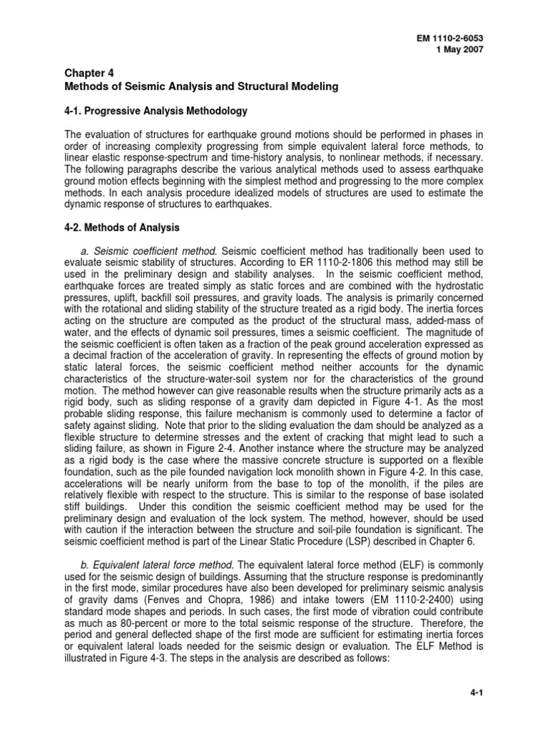 Seismic Analysis Methods Overview | PDF | Earthquakes | Force