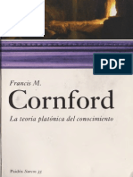 La Teoría Platónica Del Conocimiento - Francis Cornford