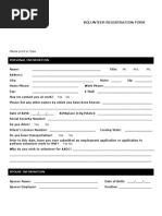 Volunteer Registration Form