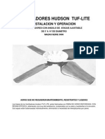 Instalación y operación de ventiladores Hudson TUF-LITE de 5' a 14' de diámetro