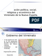 5Organización Política, Social, Religiosa y Económica Del Virreinato de La Nueva España