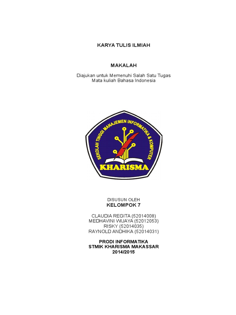 Makalah Karya Tulis Ilmiah Bahasa Indonesia