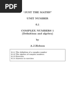 Just The Maths - A.J.hobson (Complex Numbers)