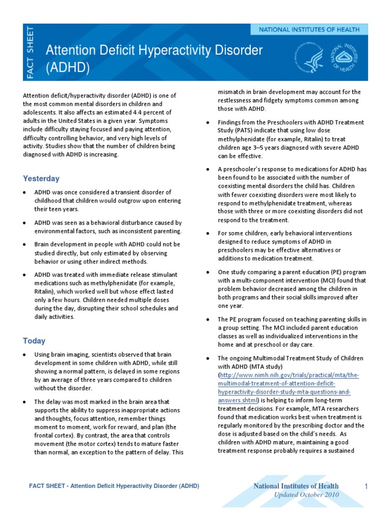 Understanding ADHD: Symptoms and Treatments | PDF | Attention Deficit ...