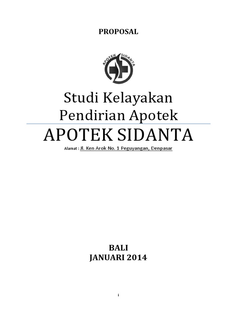 Proposal Studi Kelayakan Apotek Pdf