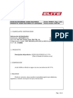 Acido Sulfurico Al 37 Para El Llenado de Baterias Secas AD y Elite