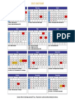 Work Calendar 2015