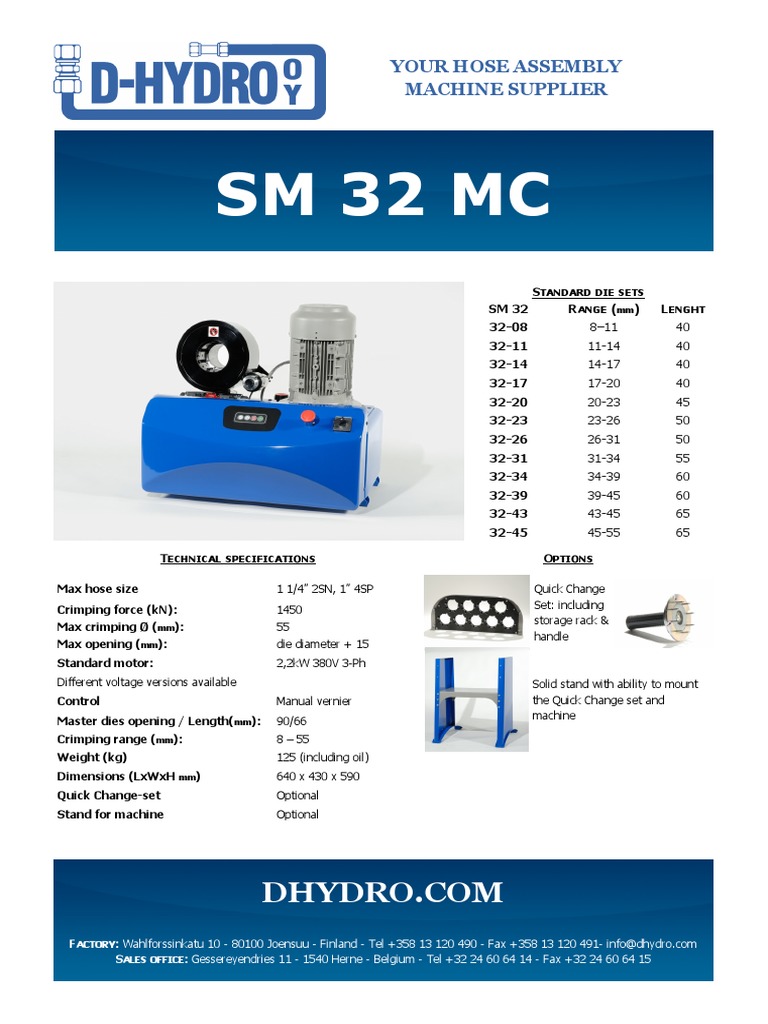 Industrial Hose Crimping Specs | PDF