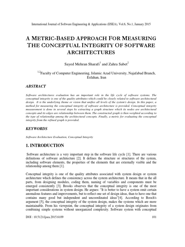 A Metric-Based Approach For Measuring The Conceptual Integrity of ...