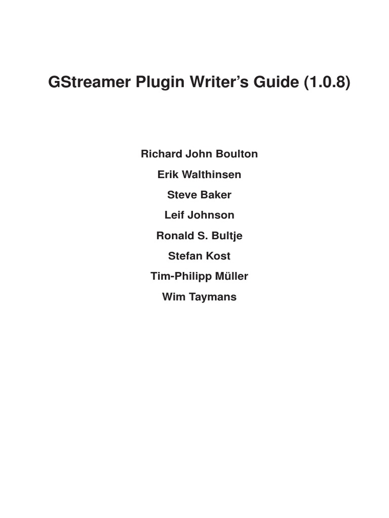 Gstremer Plugin | PDF | Data Type | Data Compression