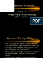 International Relations: "Foreign Policy Decision Making"