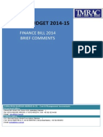 Budget 2014-15 Comments