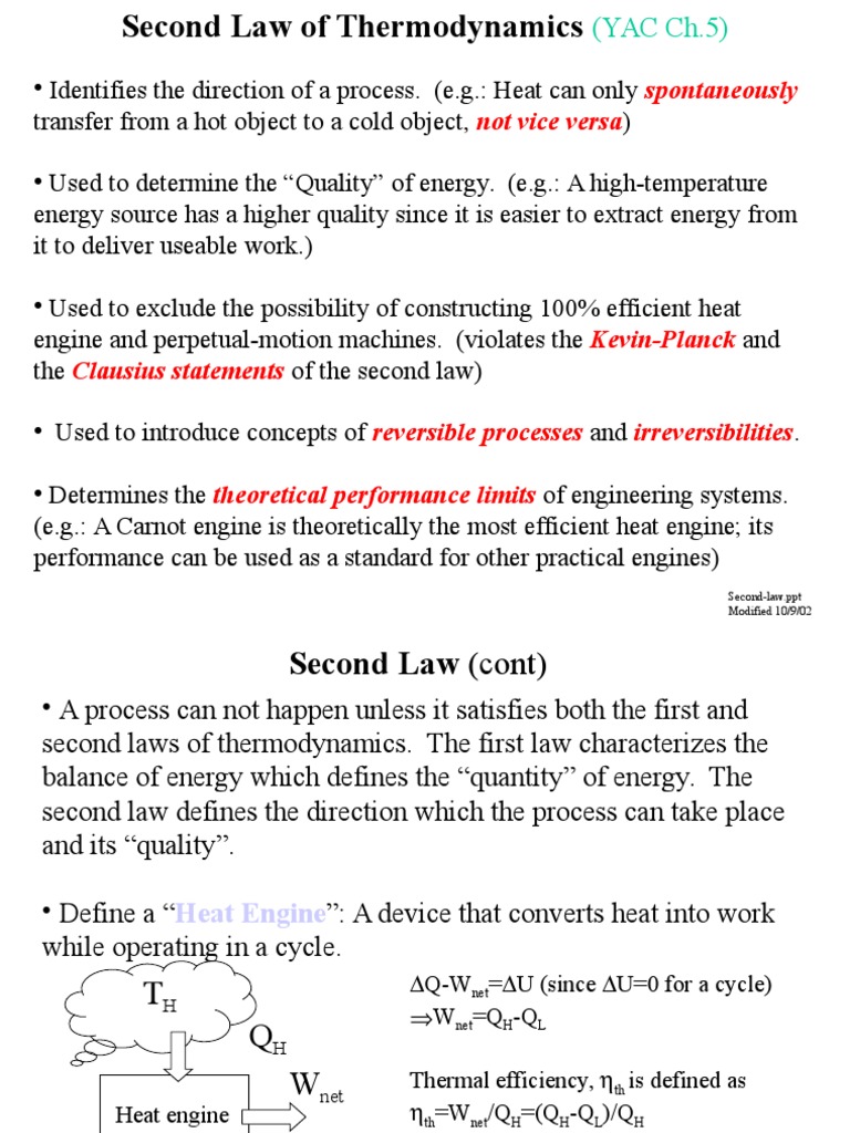 Understanding the Second Law of Thermodynamics | PDF | Second Law Of ...