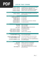 Lista de Tags Comuns