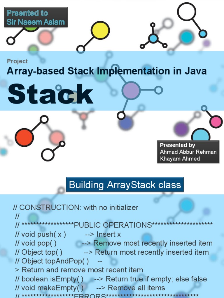 Stack Data Structures in Java | PDF | Boolean Data Type | Software ...