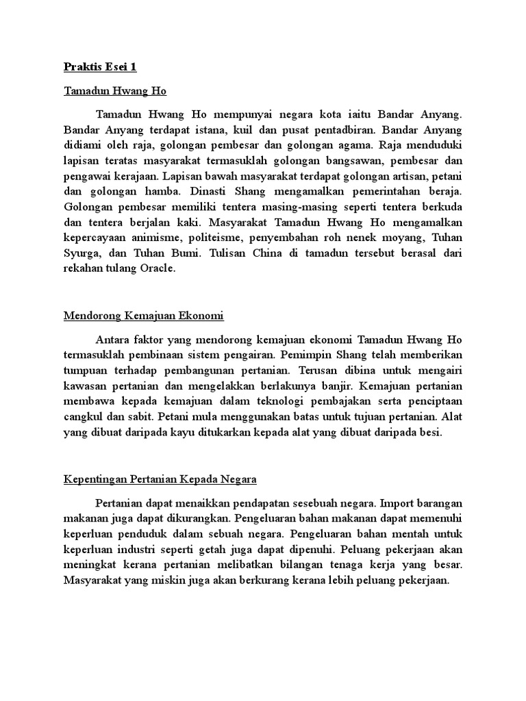 Contoh Esei Sejarah Pdf