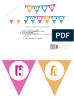 (Free) Printable Triangle Stripes Banner