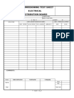 Precomm Check Sheet Distribution Board