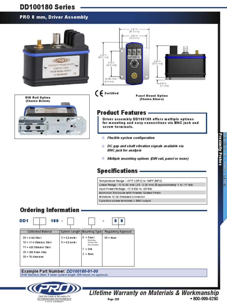 Product Features: Lifetime Warranty On Materials & Workmanship | PDF