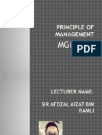 Principle of Management: MGMB113