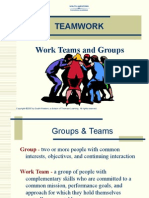 Teamwork Work Teams and Groups