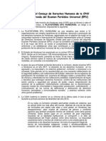 Honduras Ante El Consejo de Derechos Humanos de La ONU en La Segunda Ronda Del Examen Periódico Universal (EPU)