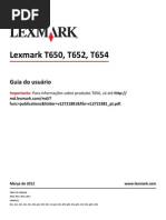 Lexmark T654 - Guia Do Usuário