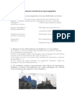 Atividades Sobre Orientação e Localização No Espaço Geográfico