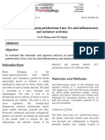 Evaluation of Caesalpinia Pulcherrima Linn. For Anti-Inflammatory and Antiulcer Activities