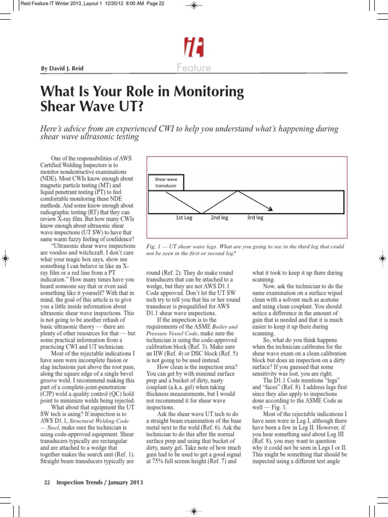 Shear Wave Nondestructive Testing Applied And Interdisciplinary Physics