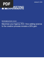 Download Maximize your Agency ROI How adding science to the creative process reveals a 26 gain by MarketingExperiments Publications SN25543309 doc pdf