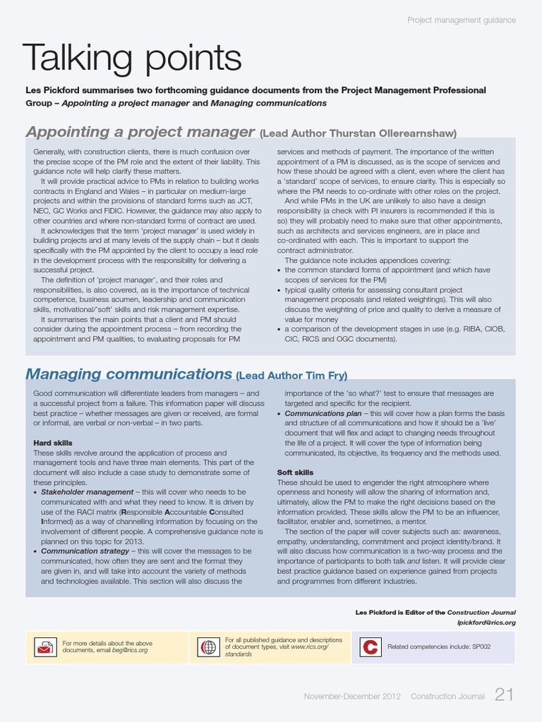 talking-points-project-management-project-manager