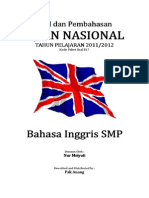 Pembahasan Soal UN Bahasa Inggris SMP 2012 (Paket Soal B17)