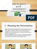 How To Give A Good Presentation