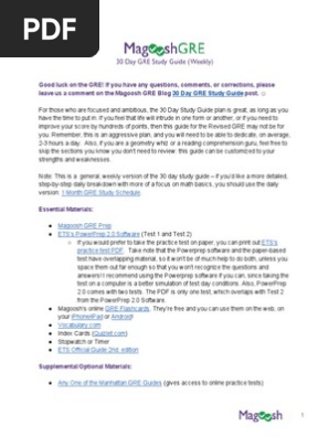 Magoosh GRE_ 30 Day GRE Study Guide (Weekly Schedule)