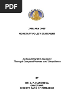 Reserve Bank of Zimbabwe Monetary Policy Statement 2015