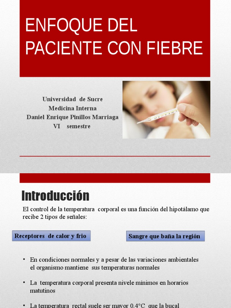 Enfoque Del Paciente Con Fiebre Pdf Termorregulación Fiebre