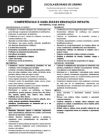 Matriz Habilidades Infantil