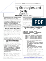 u6w2 reading skills and strategies
