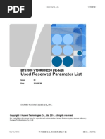 BTS3900 V100R008C00 (NodeB) Used Reserved Parameter List 09 (2014!05!30)