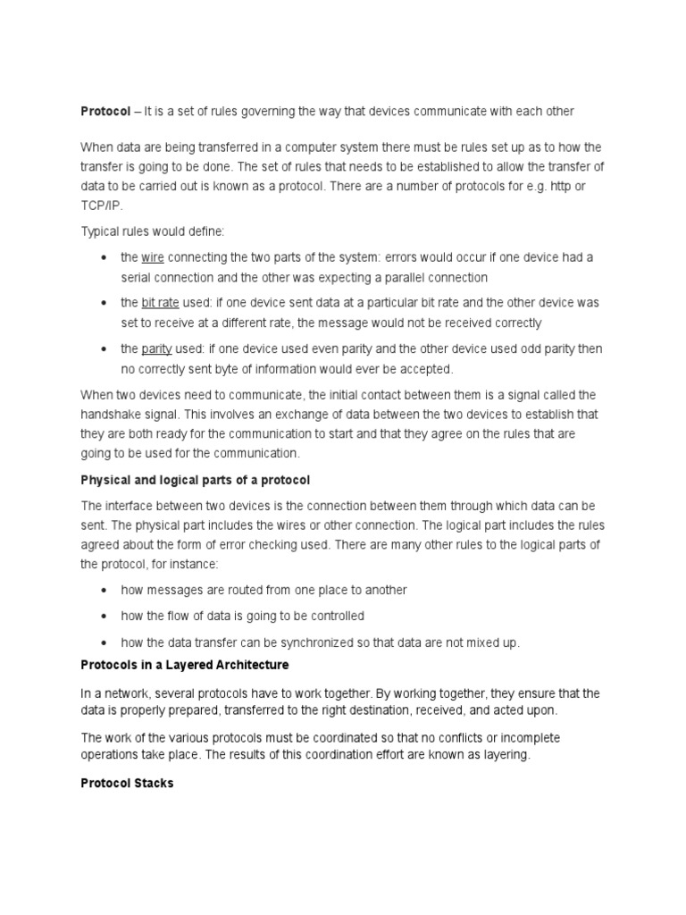 9608 Computer Science Protocol PDF File Transfer Protocol